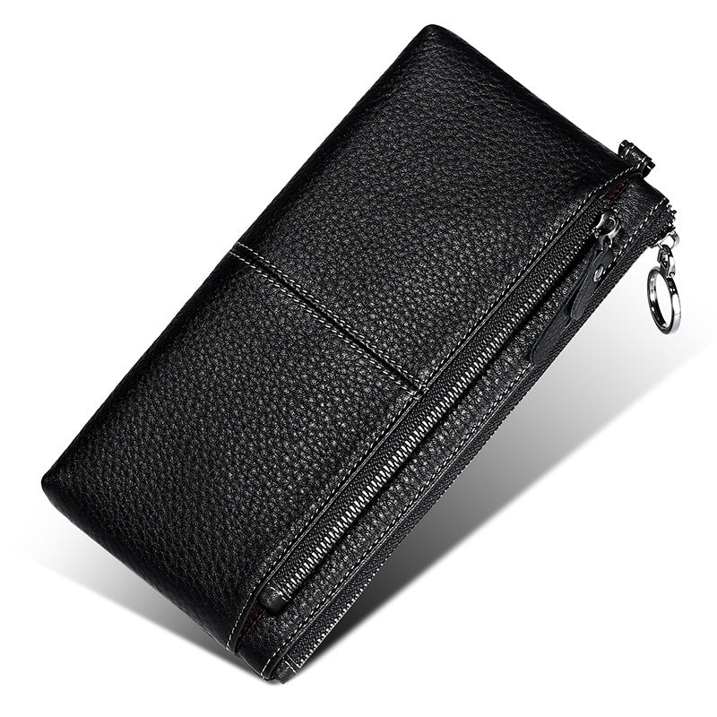 Women's Leather Loading Unloading Clutch Advantages Long Cowhide Handbags