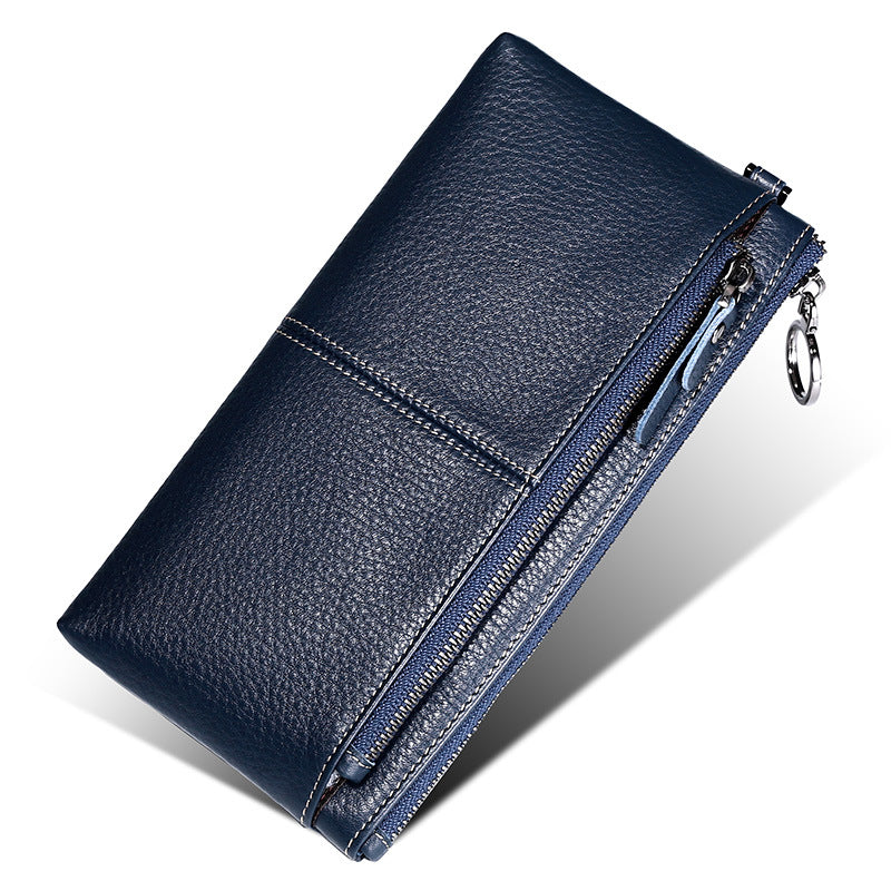 Women's Leather Loading Unloading Clutch Advantages Long Cowhide Handbags