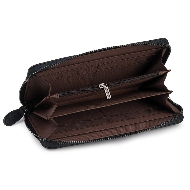 Women's Long Rhombus Zipper Fashion Clutch Leather Ladies Wallets