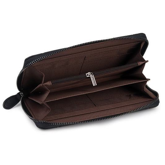 Women's Long Rhombus Zipper Fashion Clutch Leather Ladies Wallets