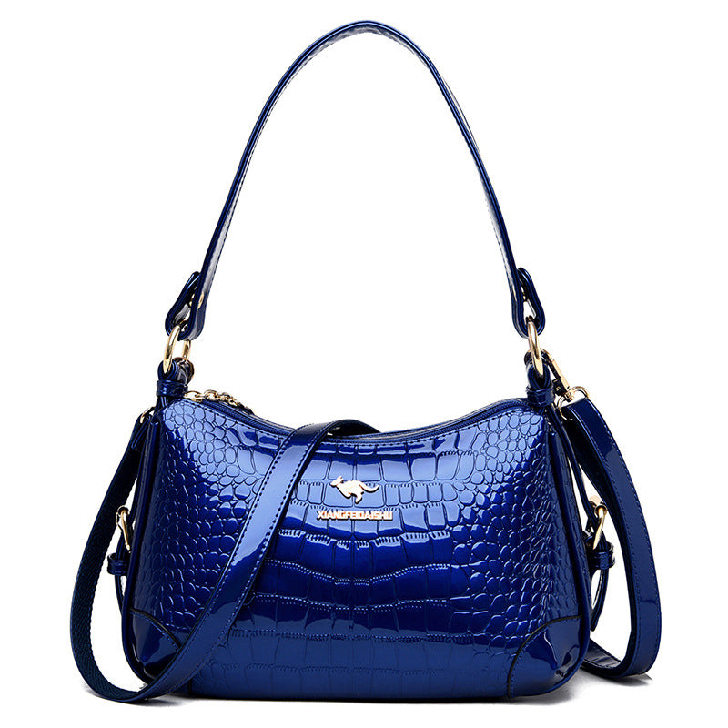 Women's Patent Leather Fashion Elegant Mother Soft Crossbody Bags
