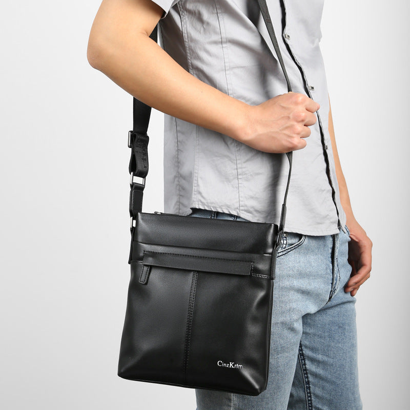 Men's Leather Business Oblique Large Capacity Men's Shoulder Bags
