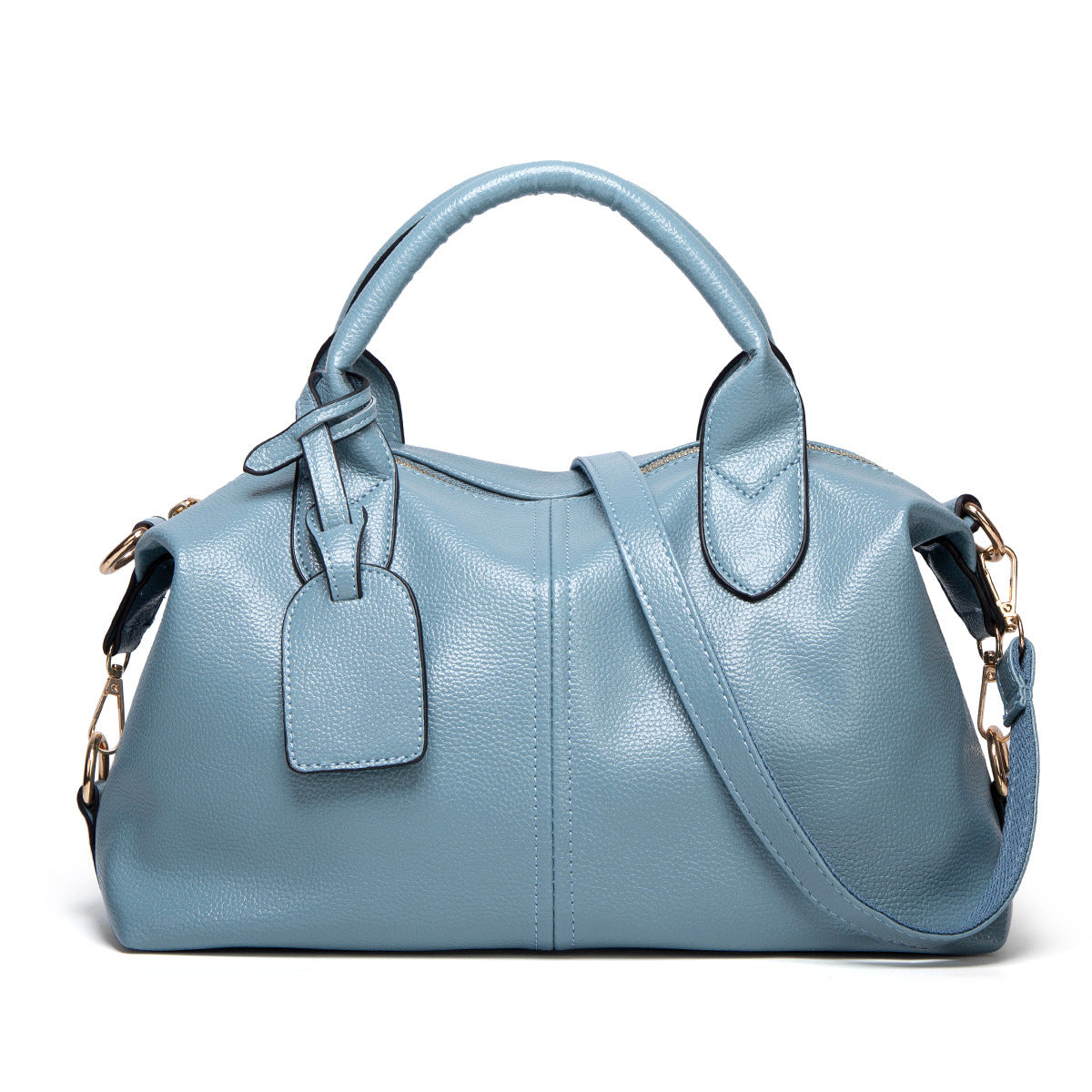 Women's Lychee Pattern Boston Trendy Mummy Simple Bags