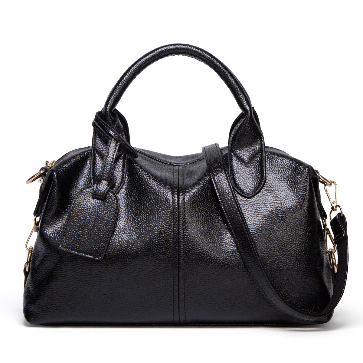 Women's Lychee Pattern Boston Trendy Mummy Simple Bags