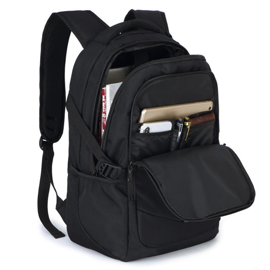 Men's Swiss Black Leisure Business Large Capacity Backpacks