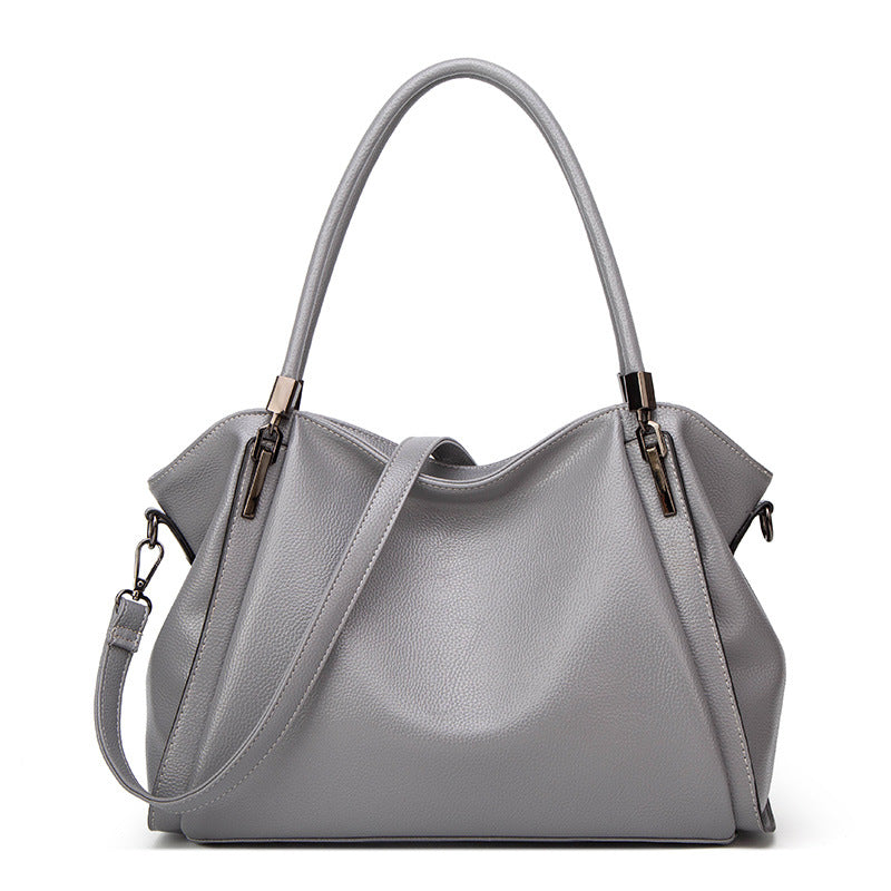 Women's Large Capacity Elegant Simple Lightweight Soft Shoulder Bags