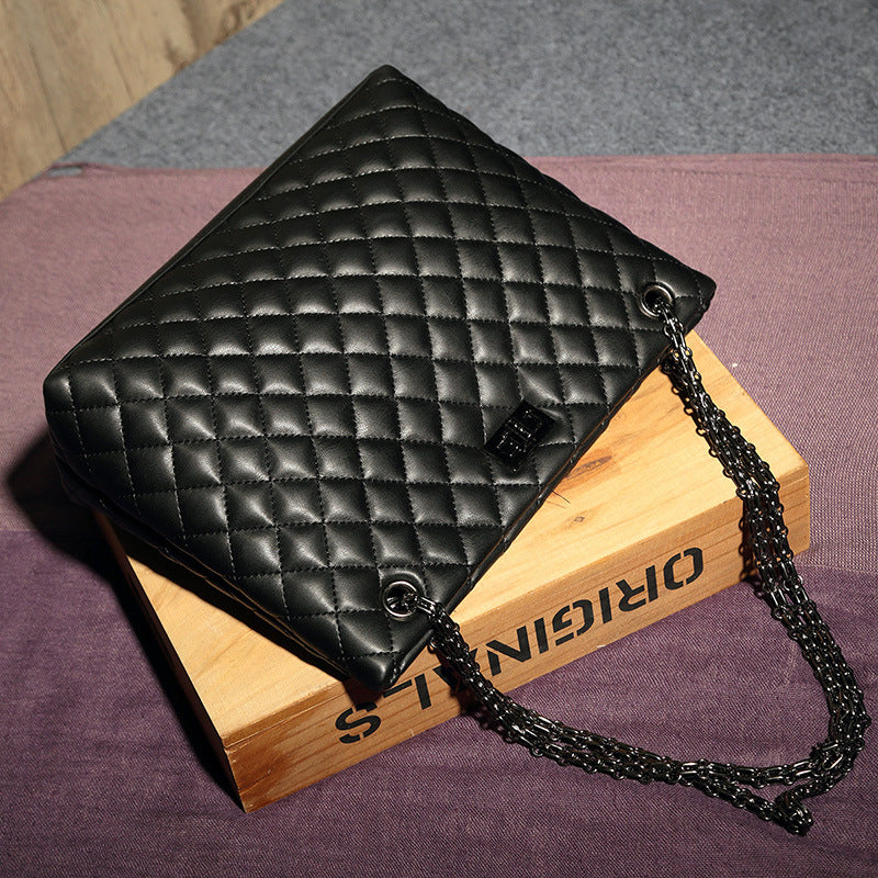 Women's Korean Fashion Rhombic Chain Large Capacity Women's Shoulder Bag