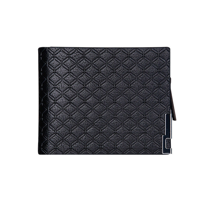Men's Multiple Slots Short Business Plaid Horizontal Men's Wallet