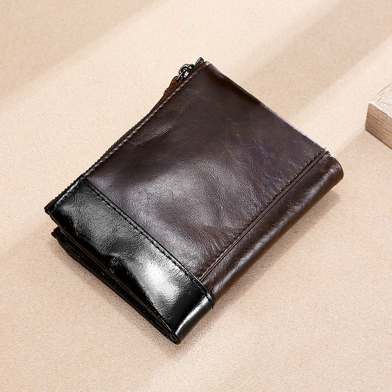 Men's Genuine Leather Cowhide Anti Theft Multiple Men's Wallets