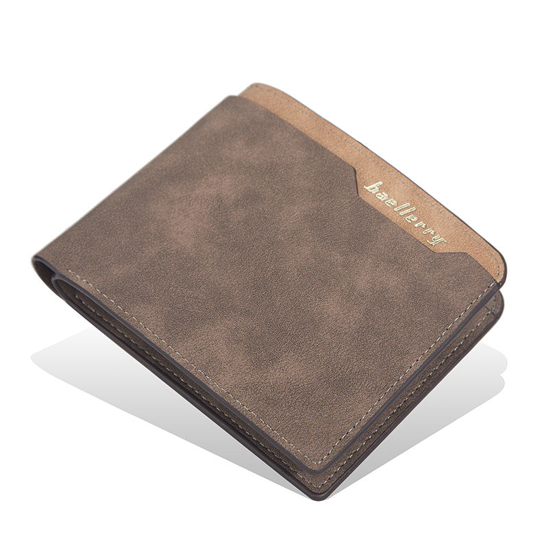 Men's Short Korean Style Simple Open Fashion Soft Men's Wallet