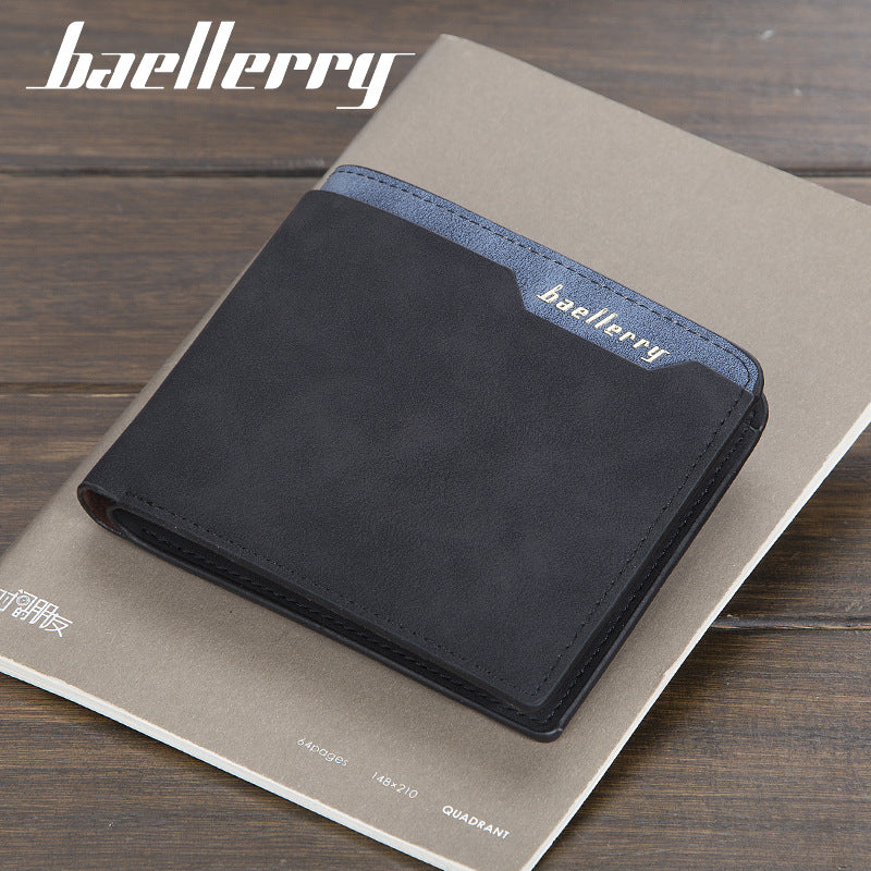 Men's Short Korean Style Simple Open Fashion Soft Men's Wallet