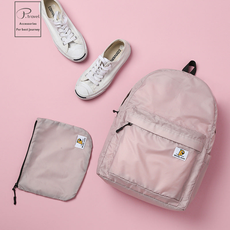 Women's Leisure Fashion Folding Portable Nylon Waterproof Backpacks