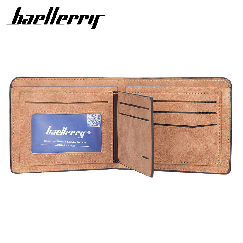 Men's Short Korean Style Simple Open Fashion Soft Men's Wallet