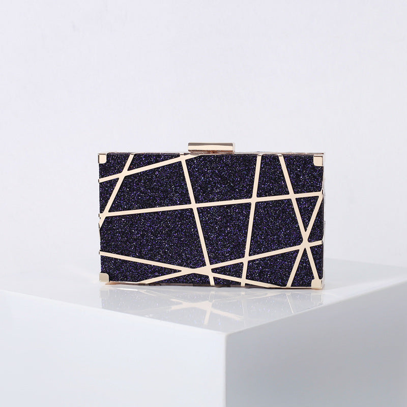 Dinner Hollow Banquet Simple Black Clutch Evening Bags