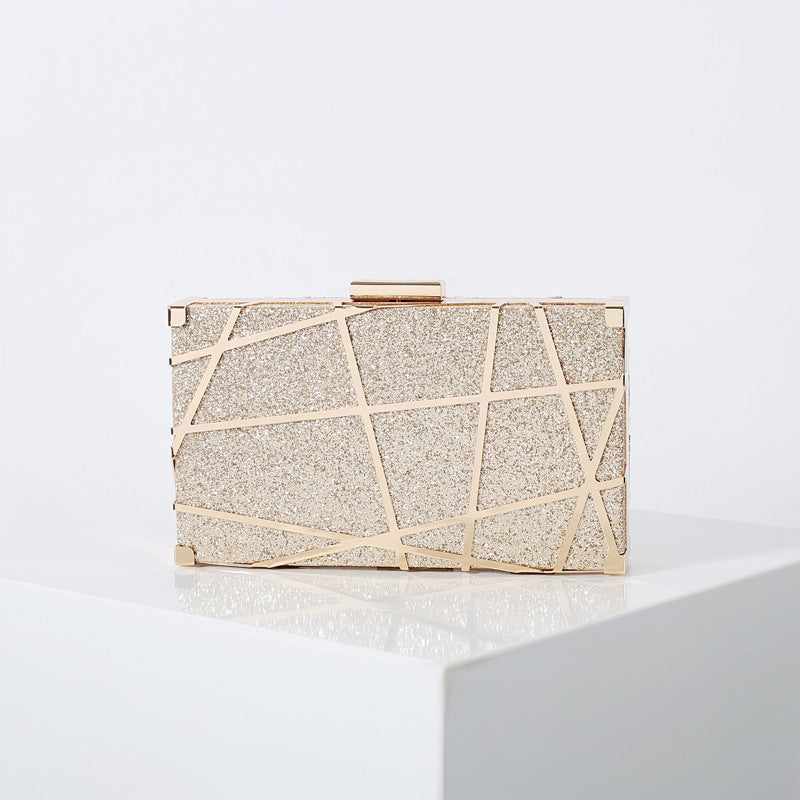 Dinner Hollow Banquet Simple Black Clutch Evening Bags