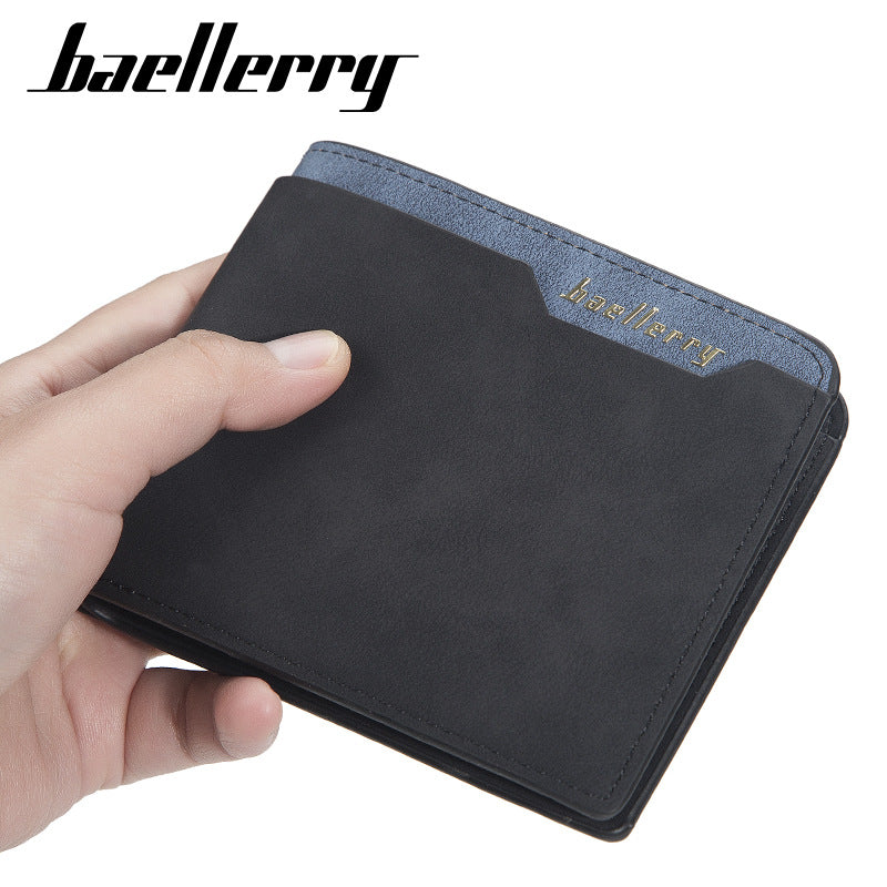 Men's Short Korean Style Simple Open Fashion Soft Men's Wallet