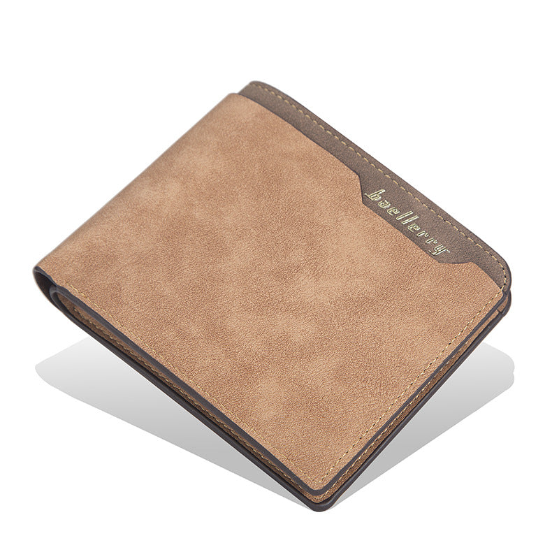 Men's Short Korean Style Simple Open Fashion Soft Men's Wallet