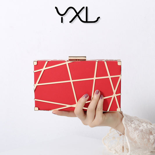 Hollow Grid Banquet Dinner Party Dress Evening Bags