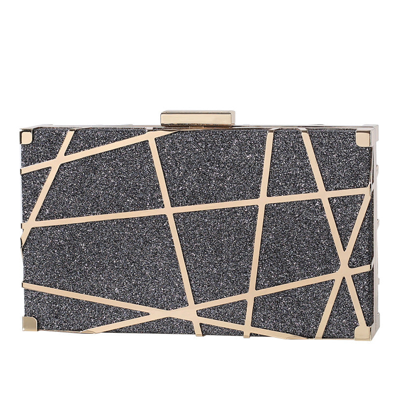 Dinner Hollow Banquet Simple Black Clutch Evening Bags