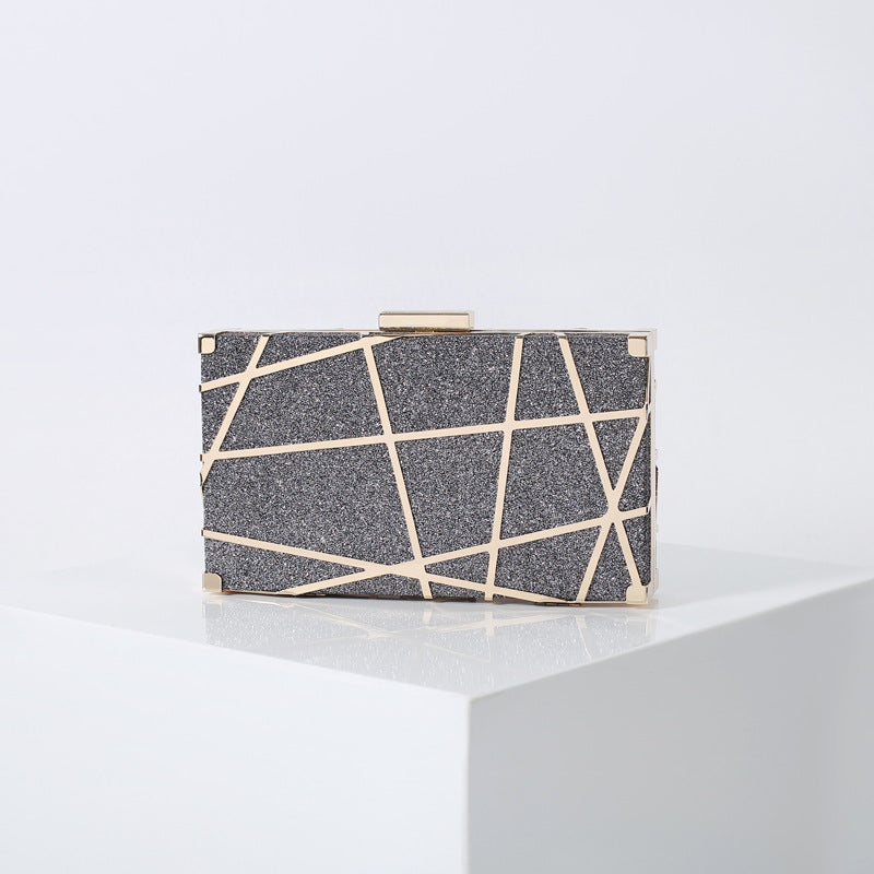 Dinner Hollow Banquet Simple Black Clutch Evening Bags
