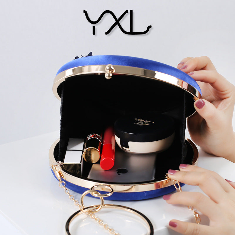 Fashion Flower Dinner Round Hand-held Handmade Evening Bags