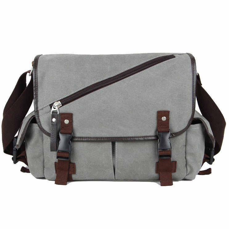 Classic Men's Cool Trend Canvas College Shoulder Bags