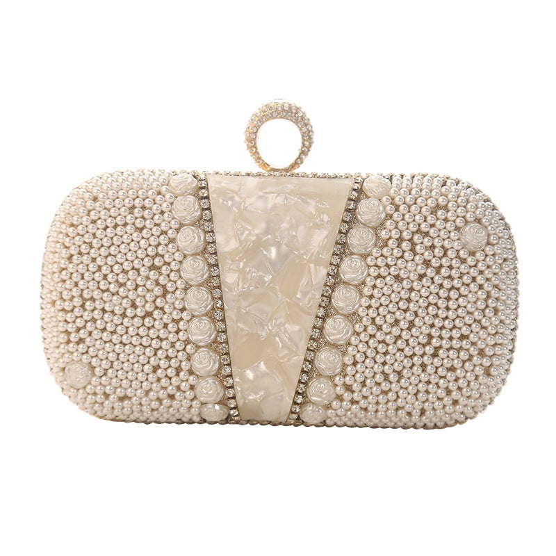 Fashionable Elegant Fabulous Pearl Dinner Glossy Bright Feel Evening Bags