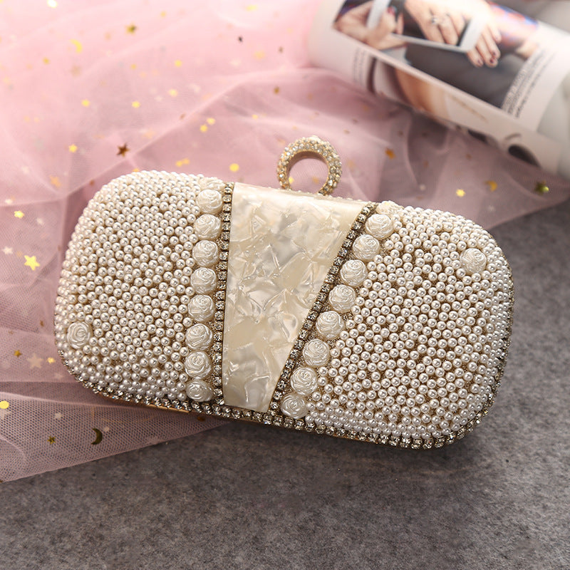 Fashionable Elegant Fabulous Pearl Dinner Glossy Bright Feel Evening Bags