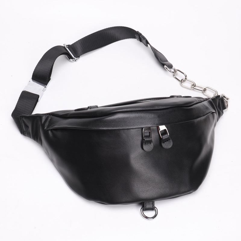 Women's Australian Genuine Leather Chain First Layer Waist Packs