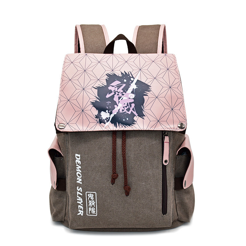 No Anime Beans Canvas Printed Trade Backpacks