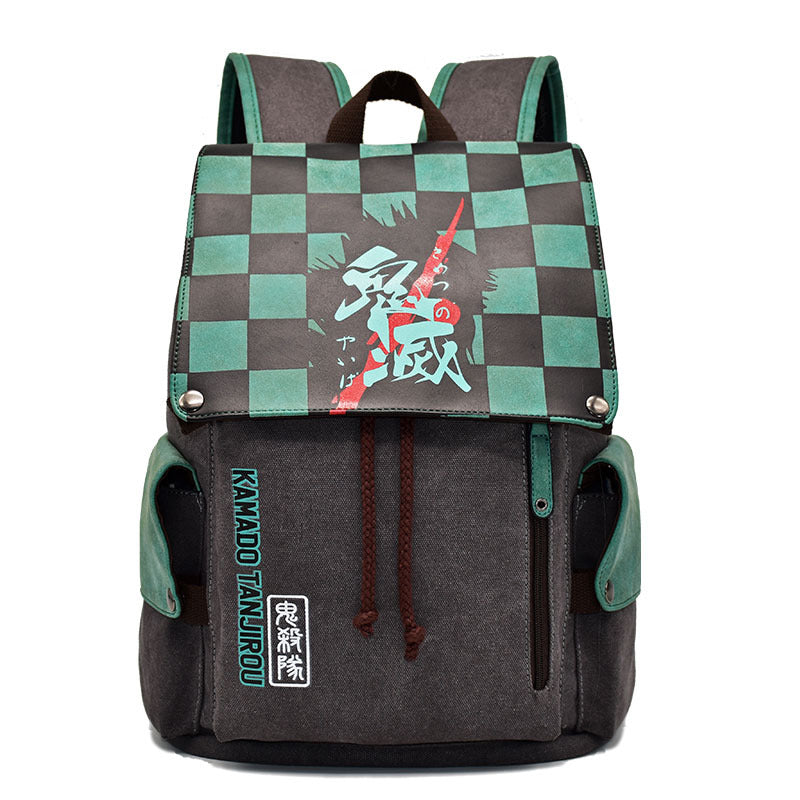 No Anime Beans Canvas Printed Trade Backpacks