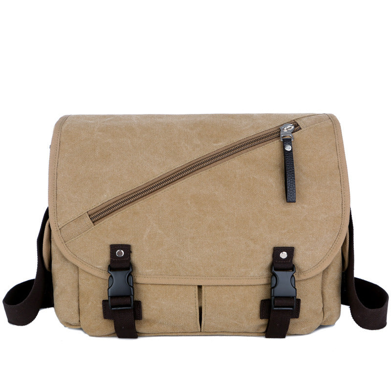 Men's Large Capacity Washed Canvas Trendy Cool Bags
