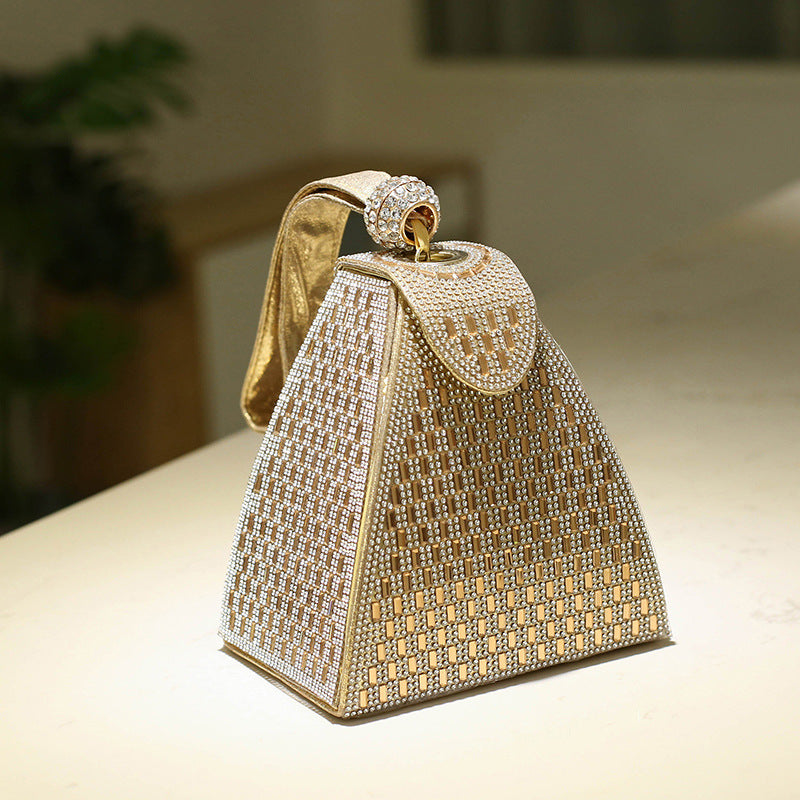 Beautiful Rhinestone Diamond Dinner Personalized Triangle Evening Bags
