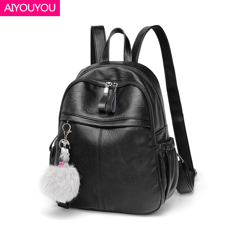 Women's Cattle Leather Trendy Genuine Large Capacity Backpacks
