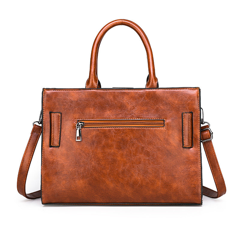 Women's Fashion Letter Pattern Portable Embossed Handbags