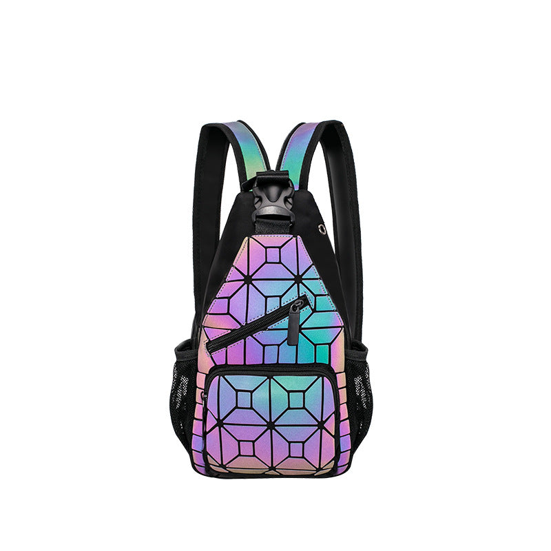 Men's Trendy Business Cool Korean Style Rhombus Men's Chest Bags