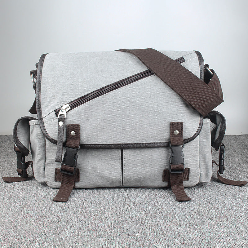 Classic Men's Cool Trend Canvas College Shoulder Bags