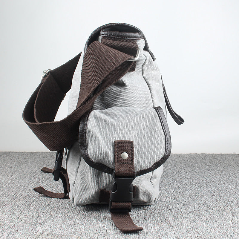 Classic Men's Cool Trend Canvas College Shoulder Bags