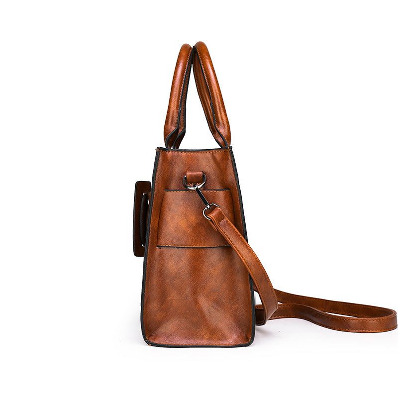 Women's Fashion Letter Pattern Portable Embossed Handbags