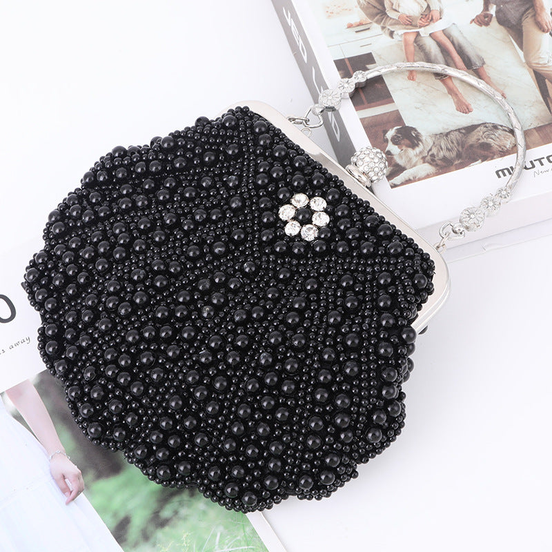 Fashionable Elegant Shell Pearl Dinner Large Evening Bags