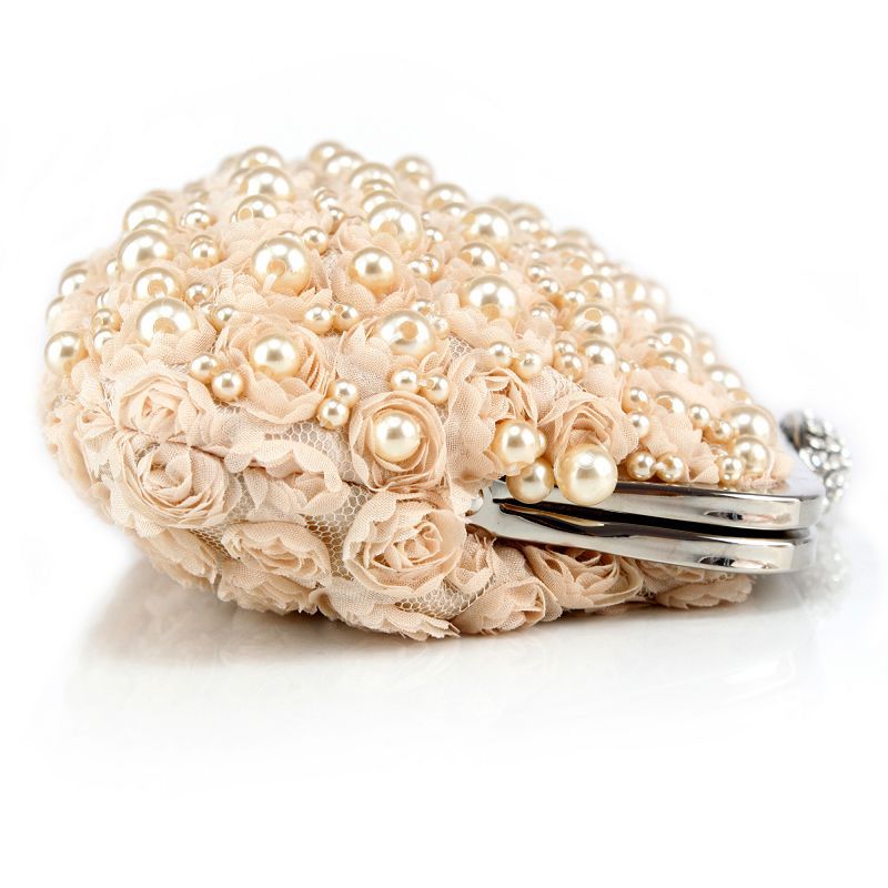 Women's Colorful Moon Dinner Flower Beaded Evening Bags