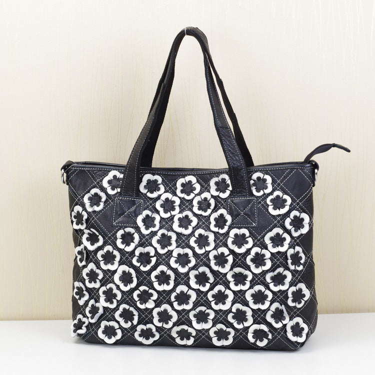 Women's Genuine Leather Fashion Personalized Ethnic Style Color Women's Shoulder Bag