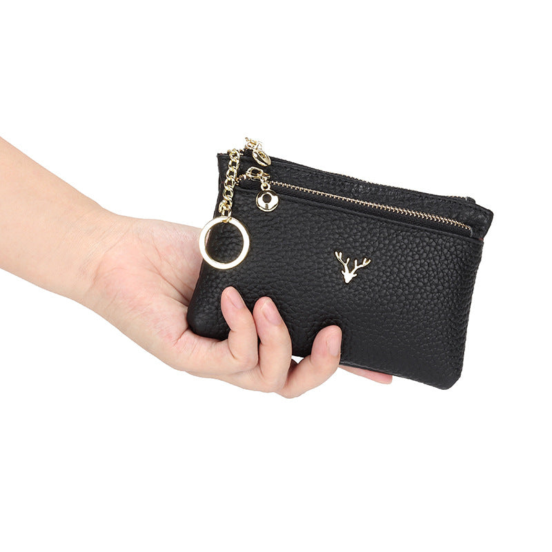 First Layer Cowhide Mini Multifunctional Fashion Hardware Deer Head Purses