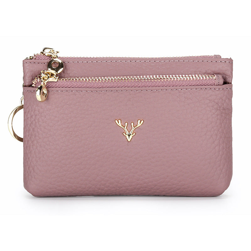 First Layer Cowhide Mini Multifunctional Fashion Hardware Deer Head Purses