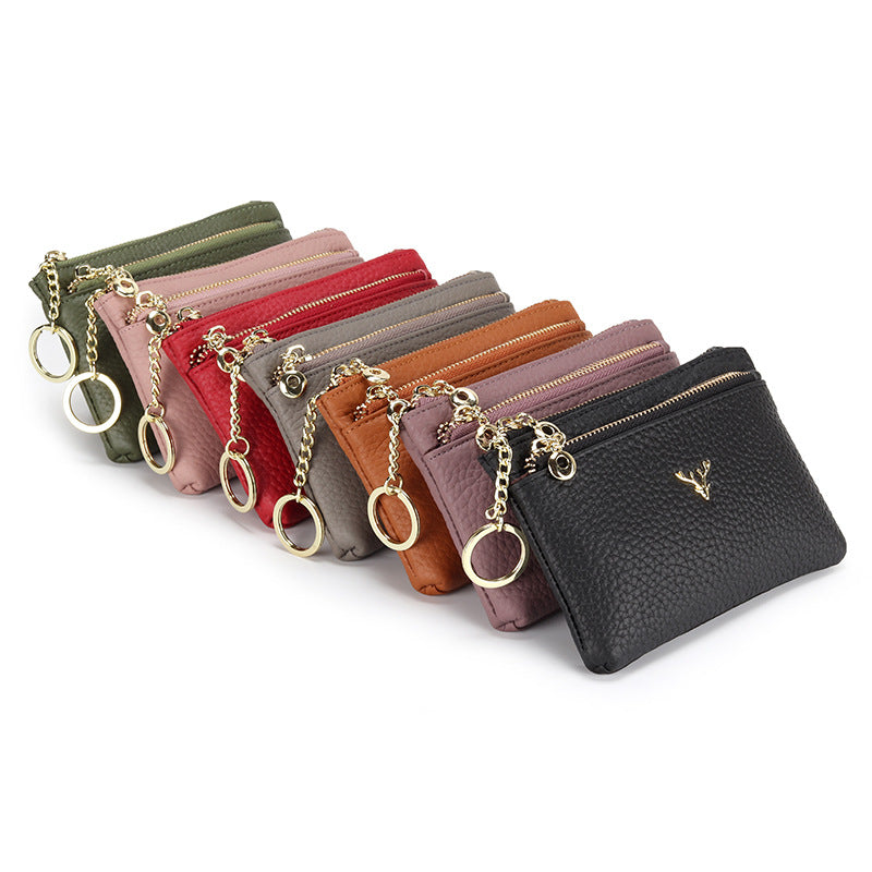 First Layer Cowhide Mini Multifunctional Fashion Hardware Deer Head Purses