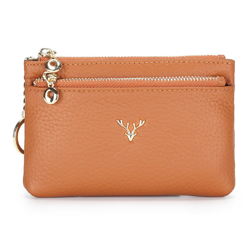 First Layer Cowhide Mini Multifunctional Fashion Hardware Deer Head Purses