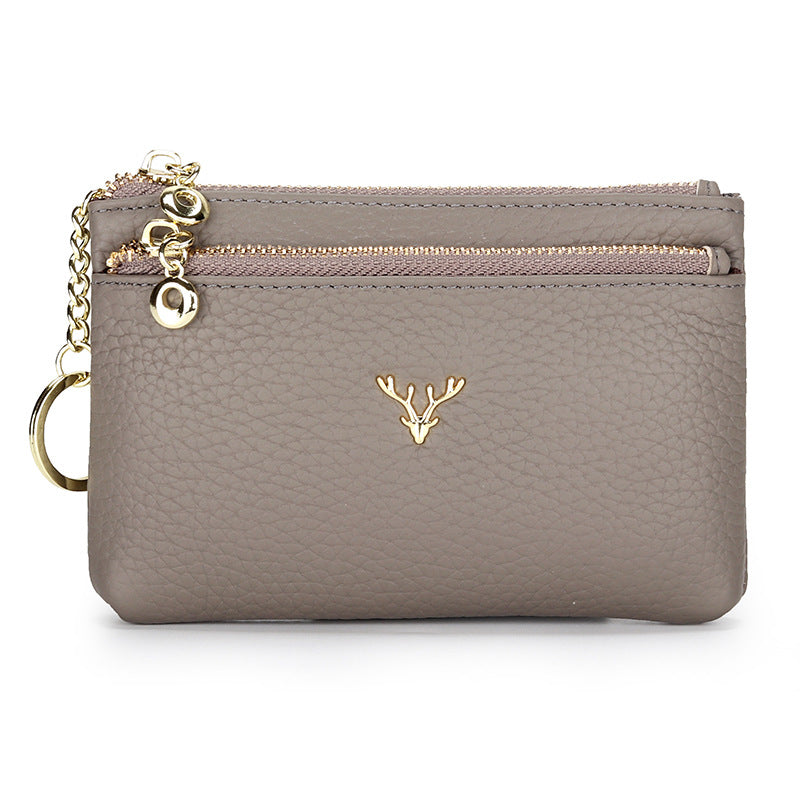 First Layer Cowhide Mini Multifunctional Fashion Hardware Deer Head Purses