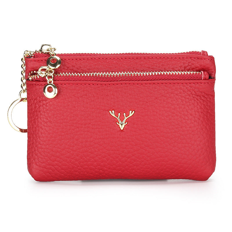 First Layer Cowhide Mini Multifunctional Fashion Hardware Deer Head Purses