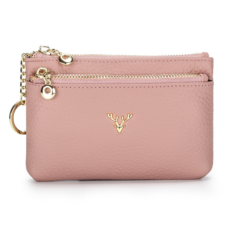 First Layer Cowhide Mini Multifunctional Fashion Hardware Deer Head Purses