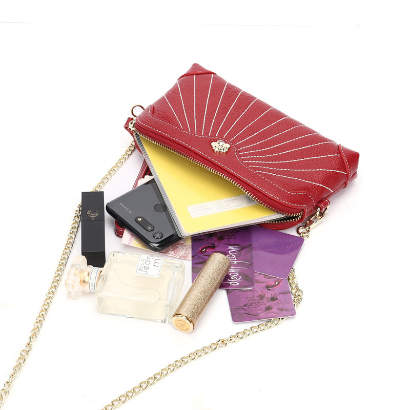 Women's Design Sewing Thread Long Wrist Clutch Shoulder Bags